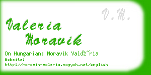 valeria moravik business card